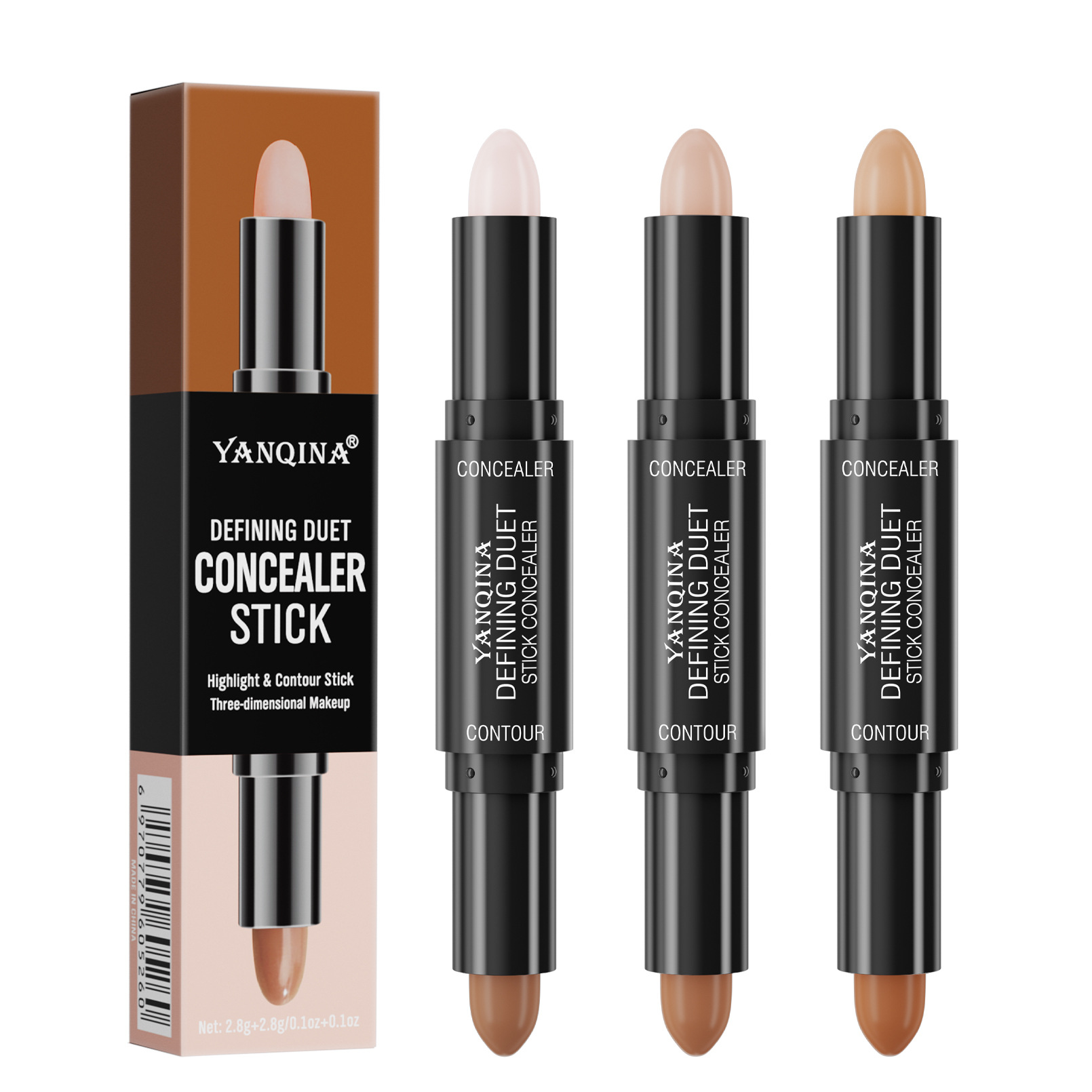 Double Ended Contour Stick Double Ended Highlight Contour Concealer Stick Nose Shadow Contouring 5841